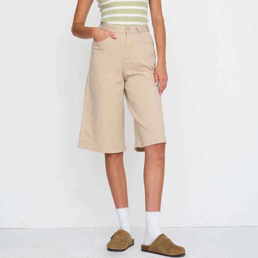 Bermudas 24Colours Mezcla Algodón Beige