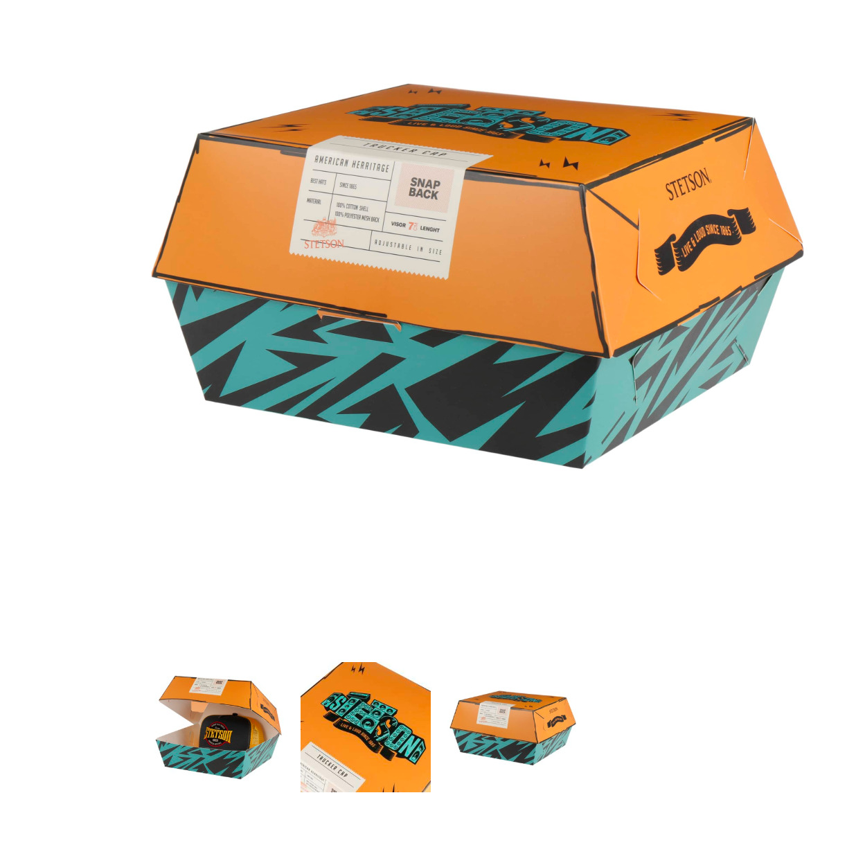 Caja Stetson Burger Cap Packing
