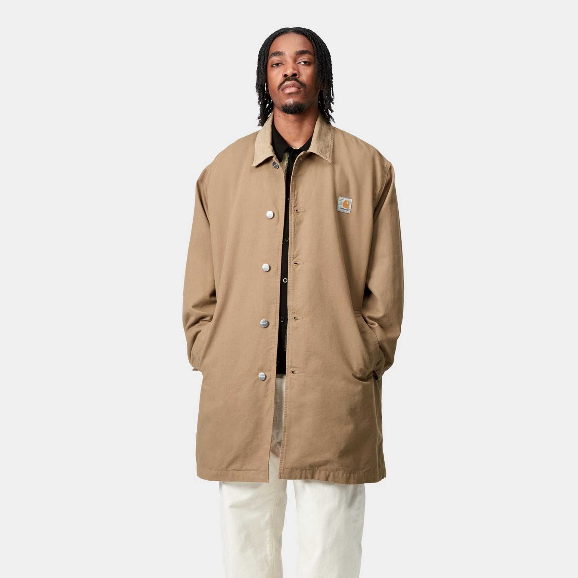 Abrigo Carhartt Wip Webster Leather/Leather Rinsed