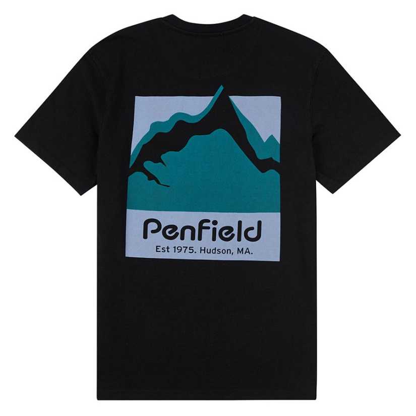Camiseta Penfield Mountain Scene Back Graphic Black