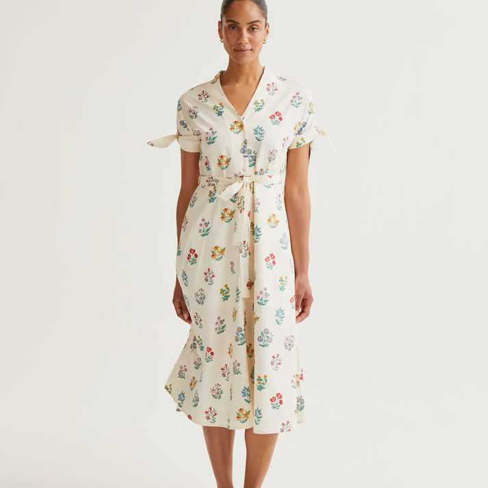 Vestido midi Compañía Fantástica con estampado Gardener