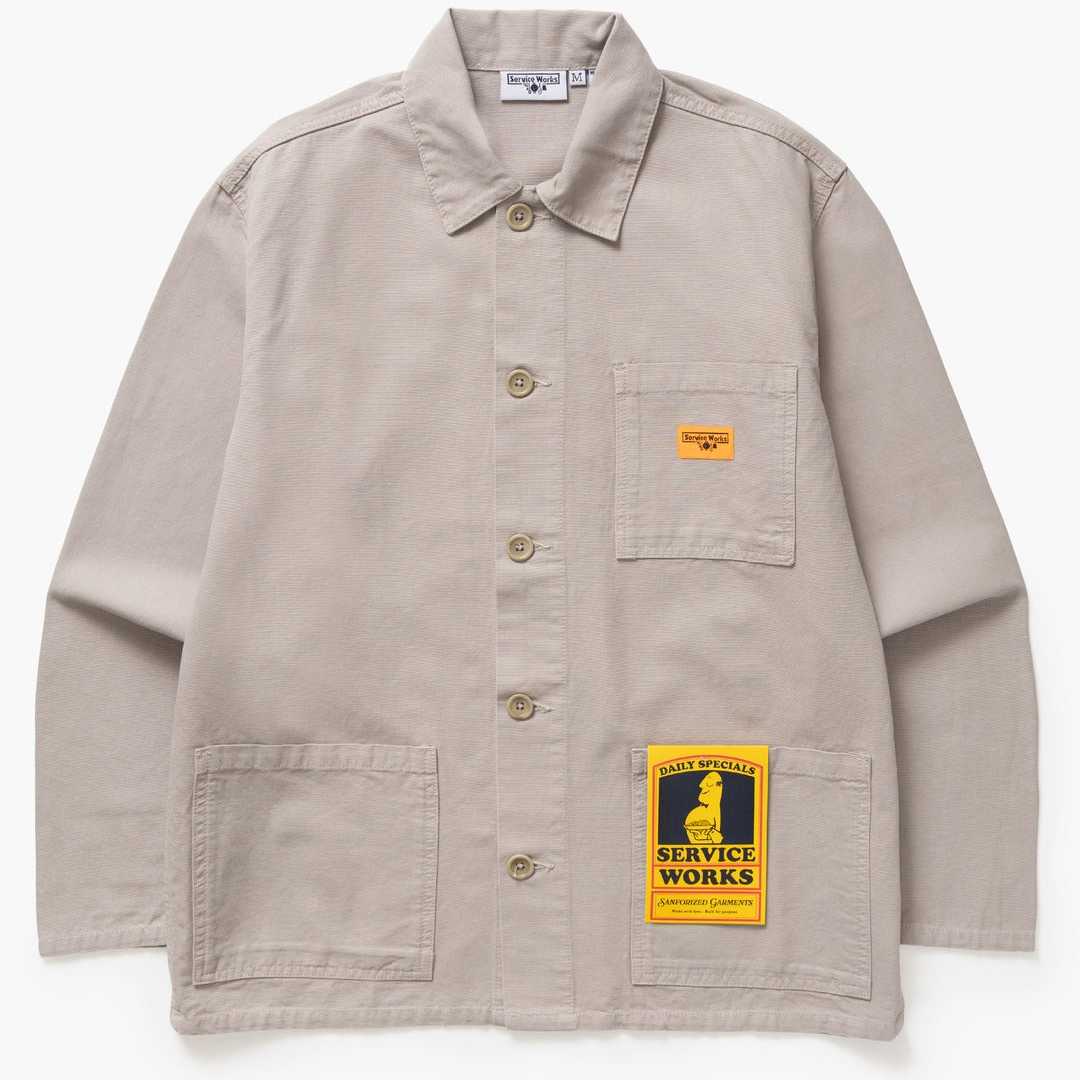 Sobrecamisa Service Works Canvas Chore Shirt Stone