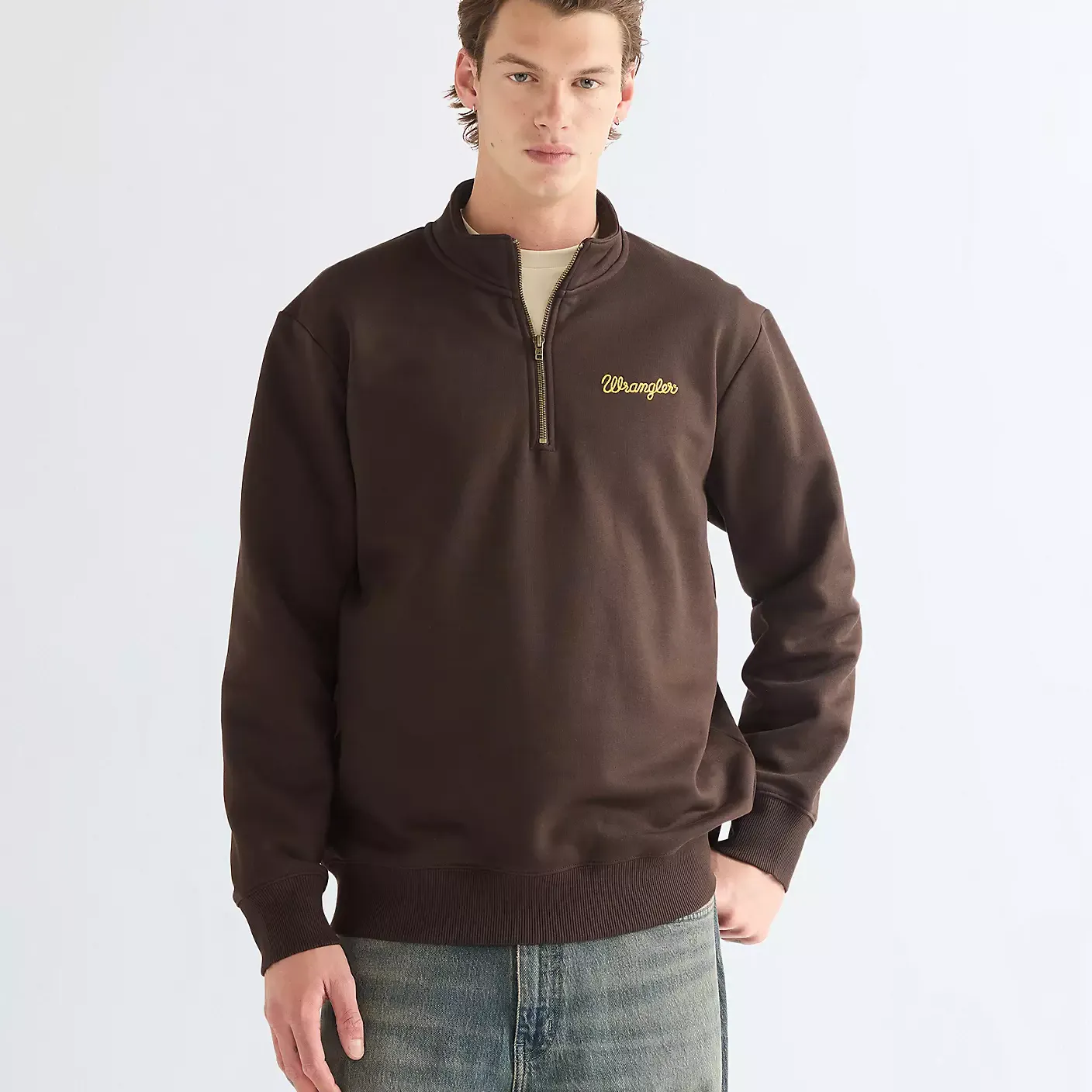 Sudadera Wrangler Half Zip Chocolate Torte