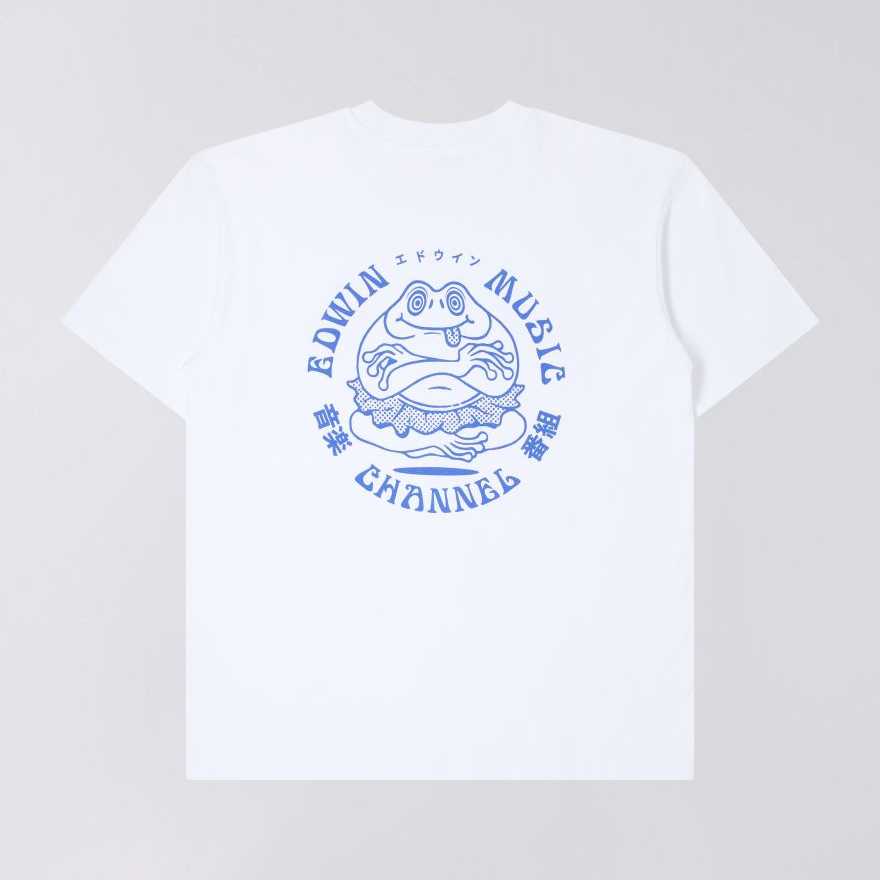 Camiseta Edwin Music Channel White Garment Washed