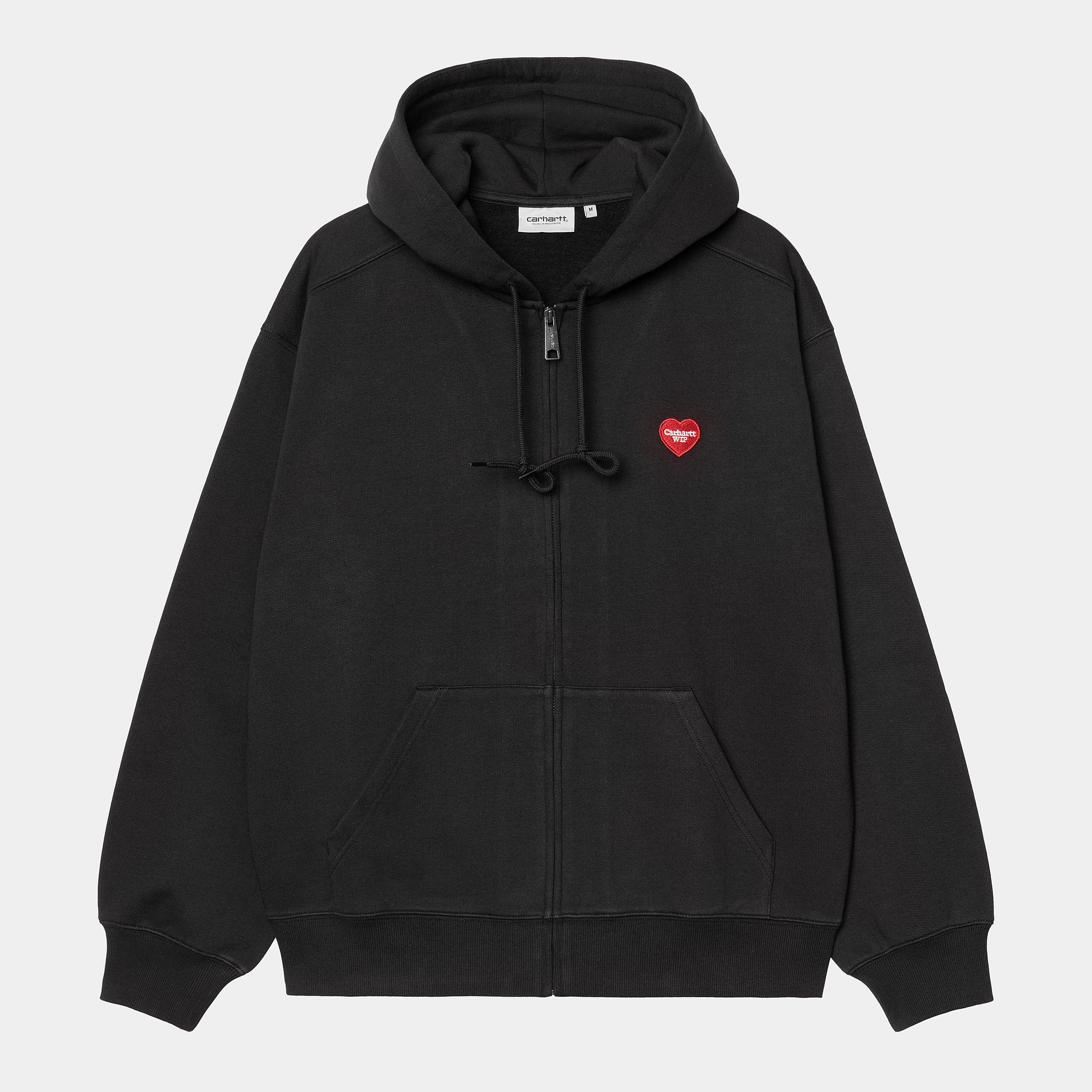 Sudadera de Cremallera Carhartt Wip Heart II Hartt Black