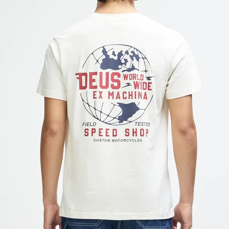 Camiseta Deus Ex Machina Global Spark Tee Vintage White