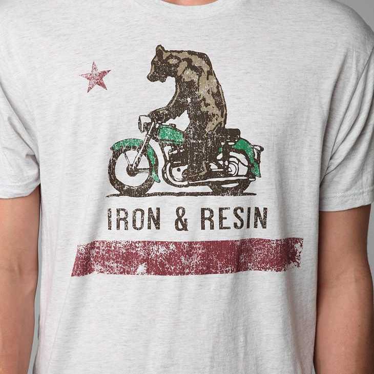 Camiseta Iron&Resin MotoTo Bear White