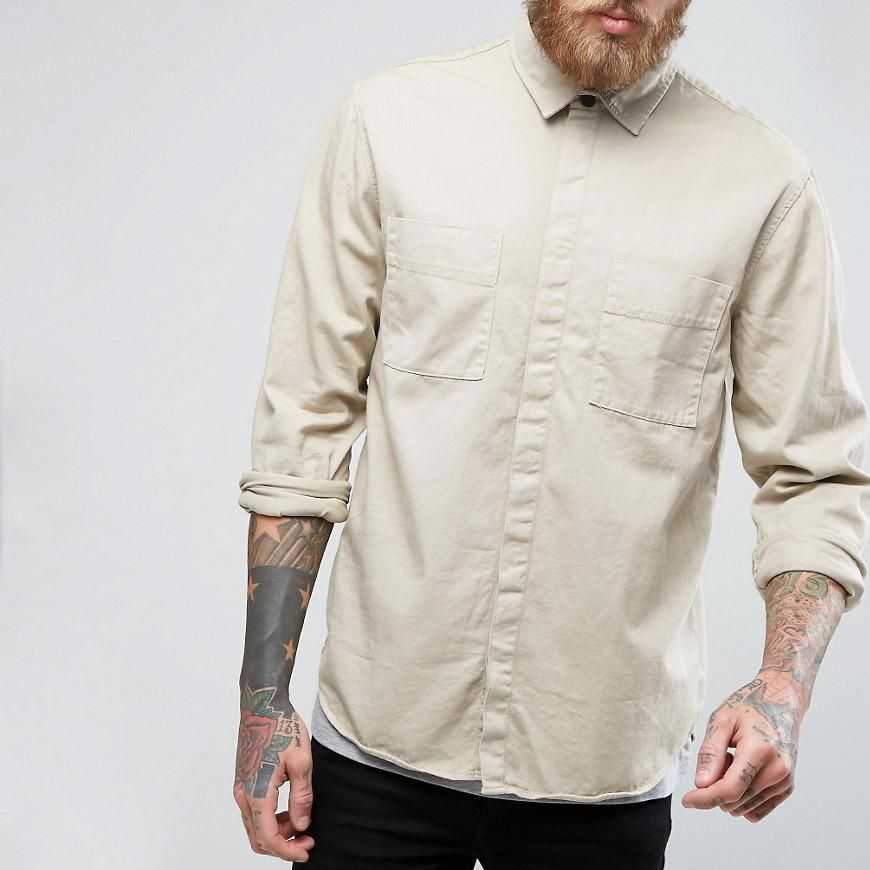 CAMISA NUDIE JEANS CALLE OVERDYED SAND