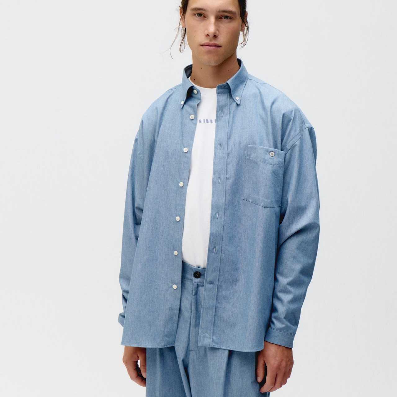 Camisa Unfeigned Long Sleeve Baggy Light Indigo