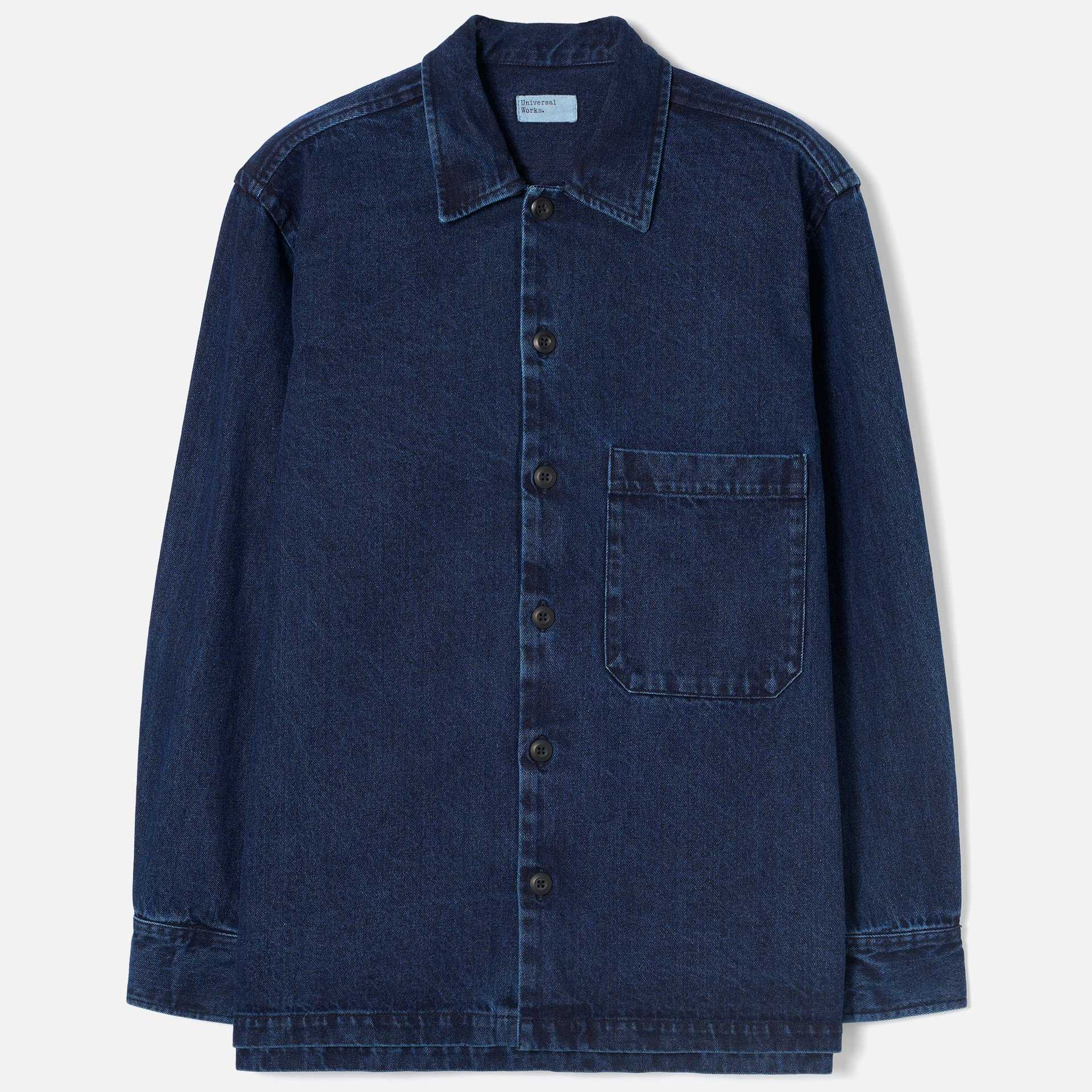 Camisa Universal Works Fatigue Shirt Work Denim Indigo