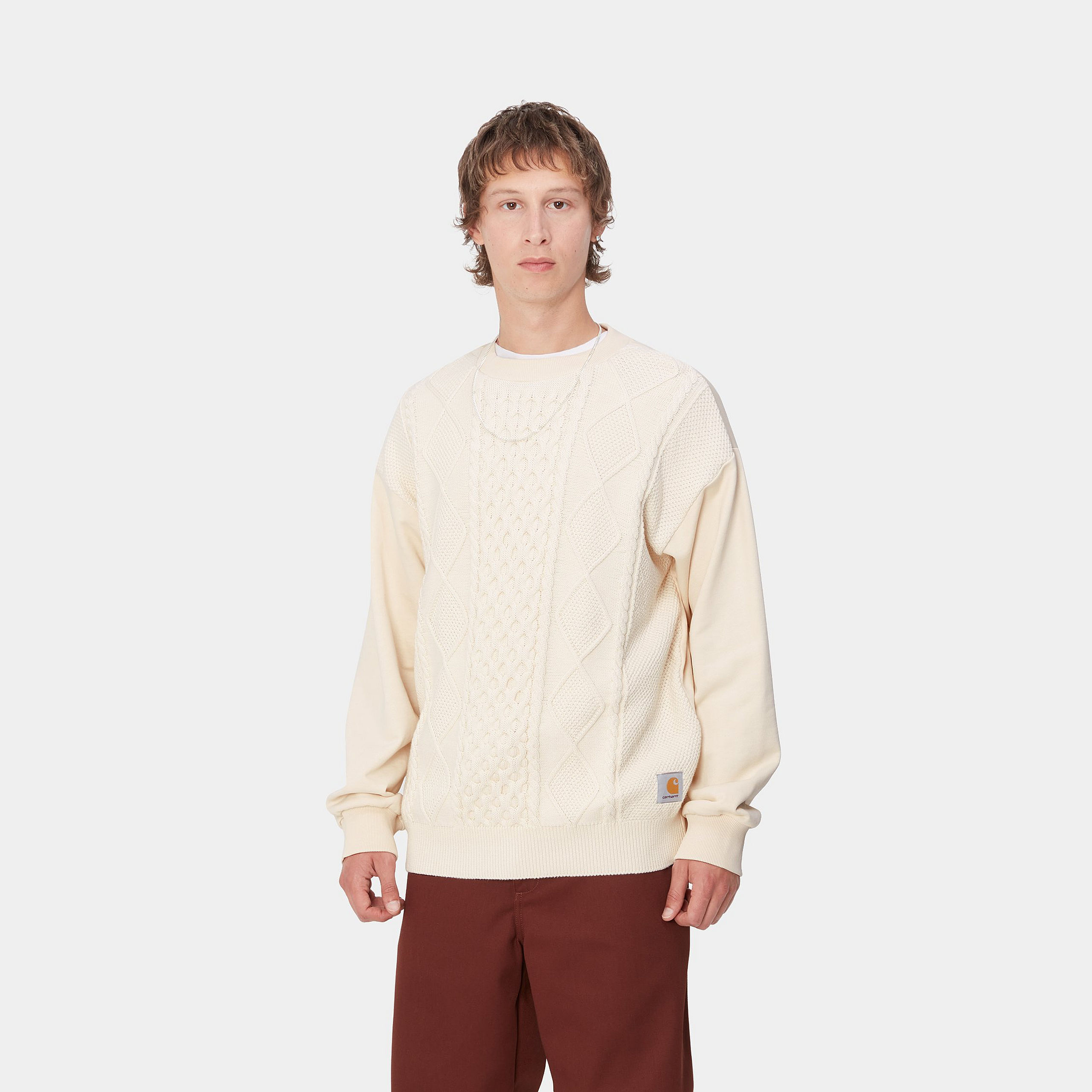 Jersey Carhartt Wip Tridon Sweater Natural