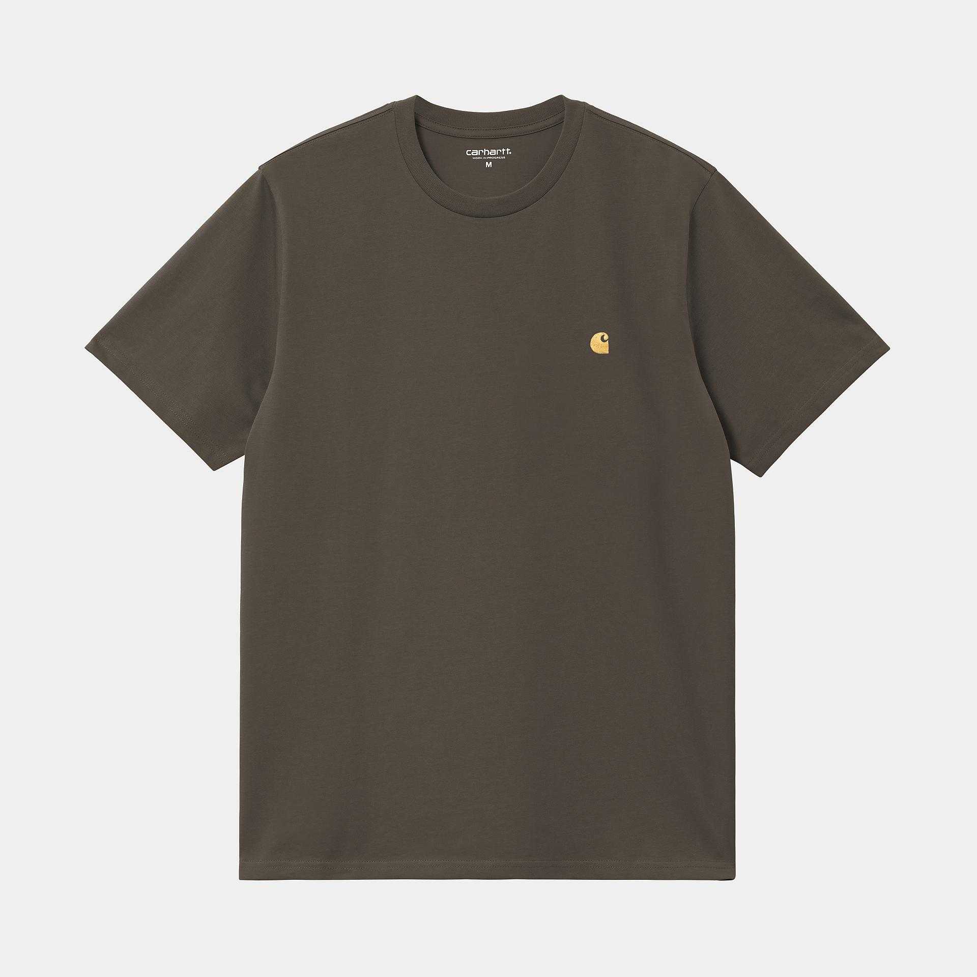 Camiseta Carhartt Wip S/S Chase T-Shirt Shungite / Gold