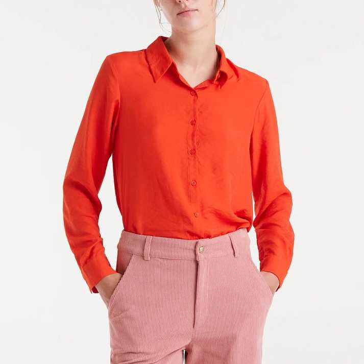 Camisa Compañía Fantástica Fluida Naranja