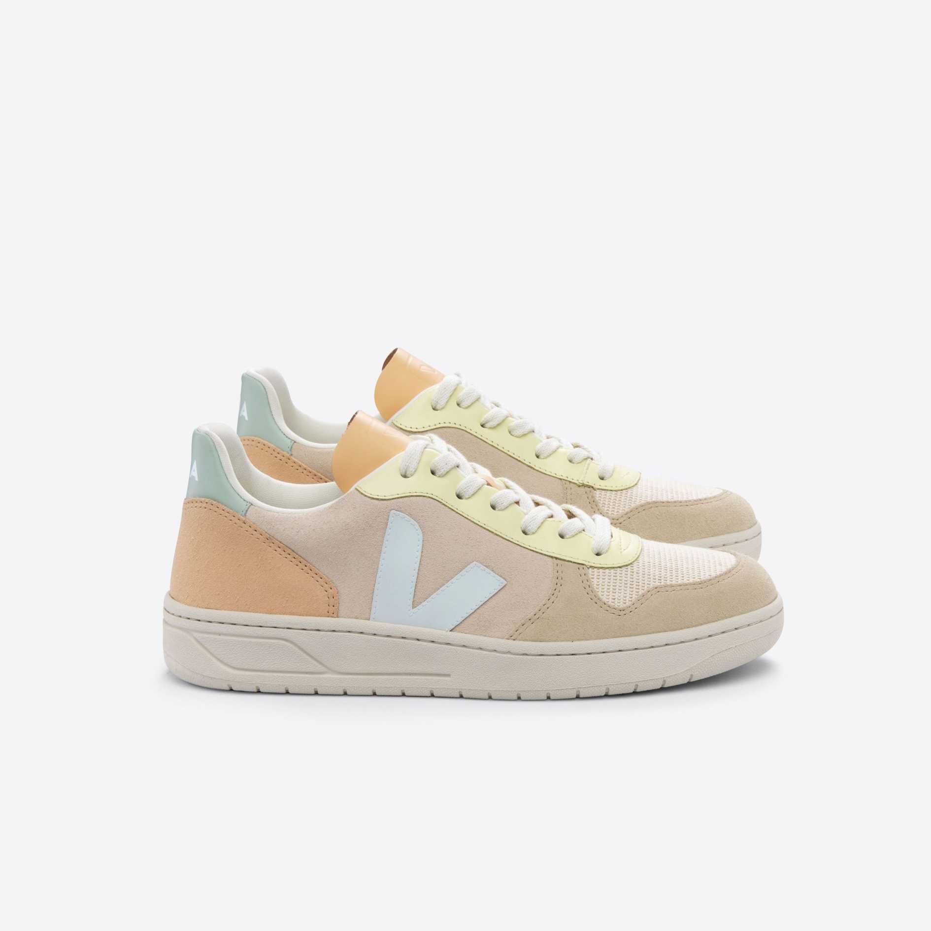 Zapatilla Veja V10 Suede Sable/Menthol Multico