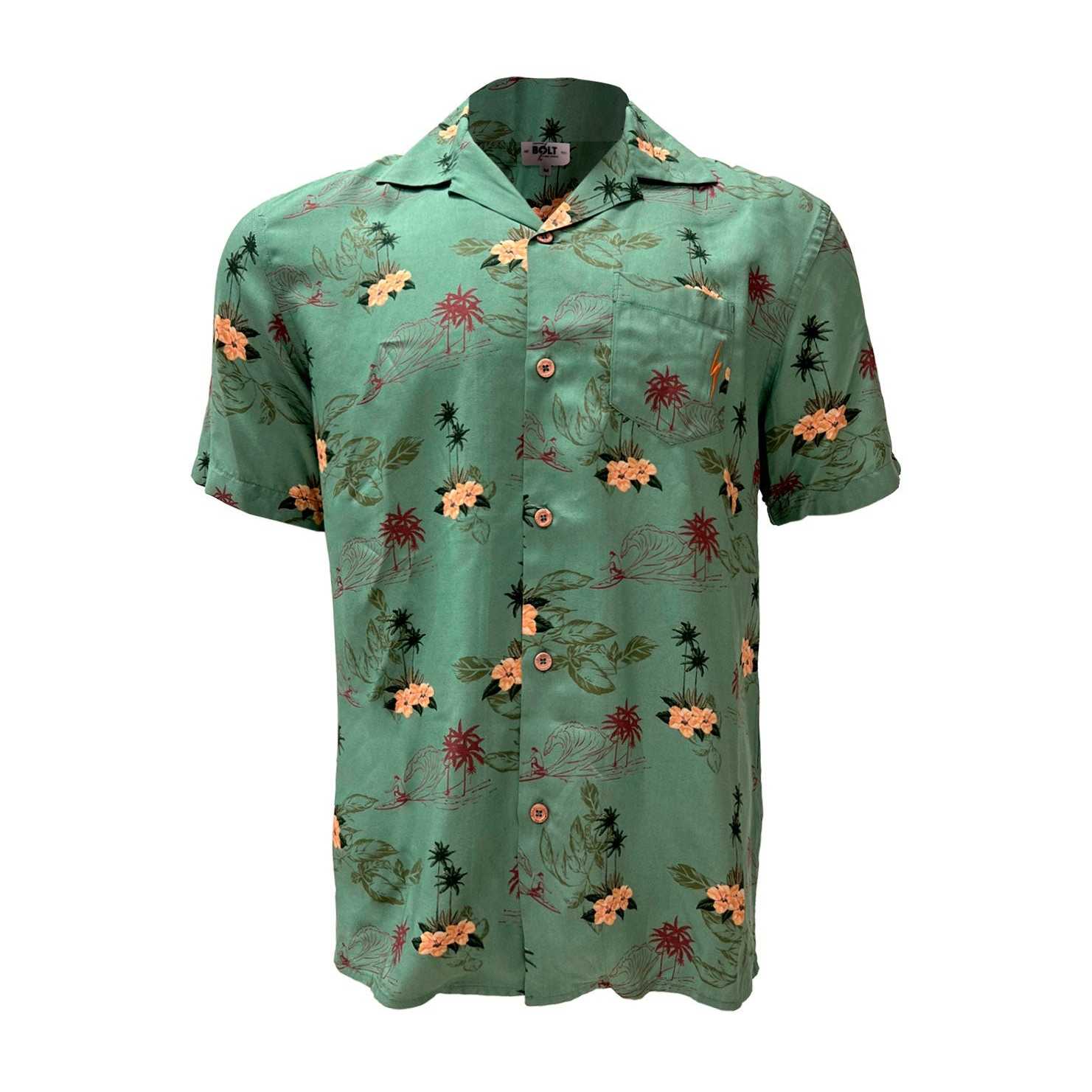 Camisa LBolt Hibiscus Shirt Deep Grass Green