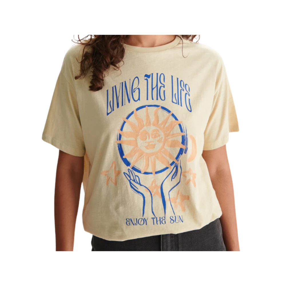 Camiseta 24Colours Living The Life Mint