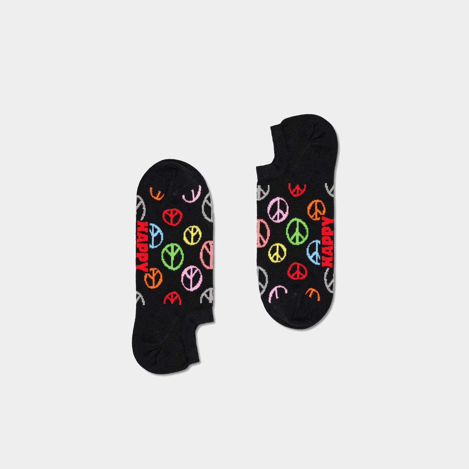 Calcetines Happy Socks Peace No Show Black