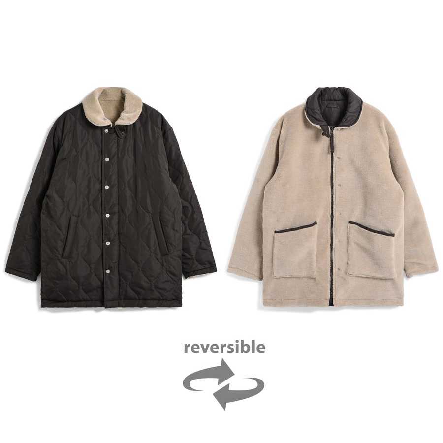 Parka de Pluma Reversible Taion R119ZBML Dark Chocolate/Beige