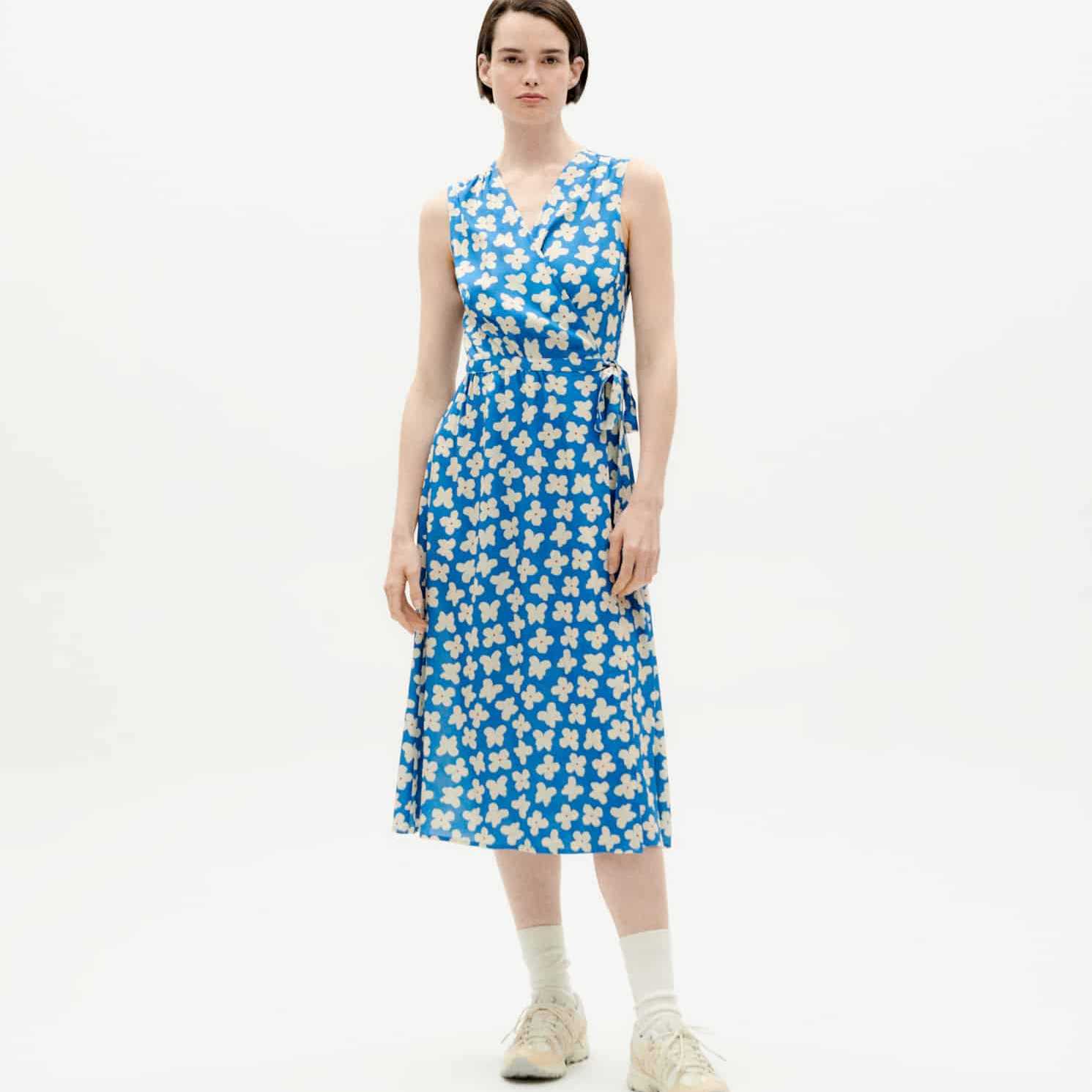 Vestido Thinking Mu W Amapola Dress Small Butterfly Blue