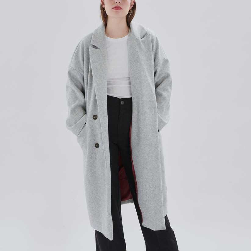 Abrigo 24Colours Paño Coat Grey