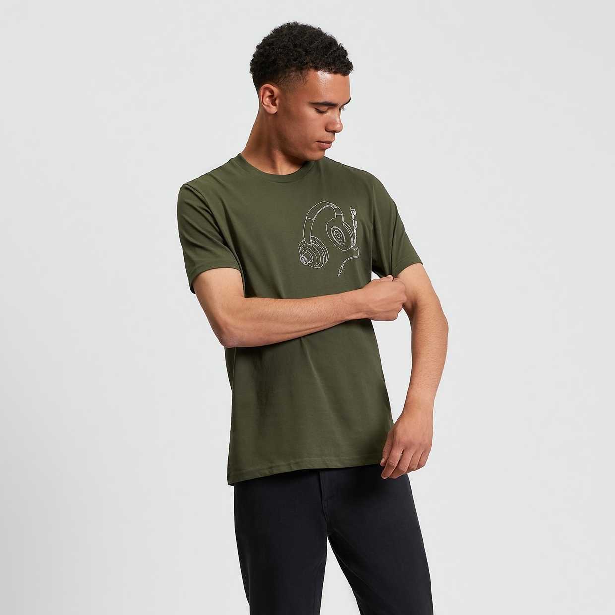 Camiseta Ben Sherman Auriculares Khaki