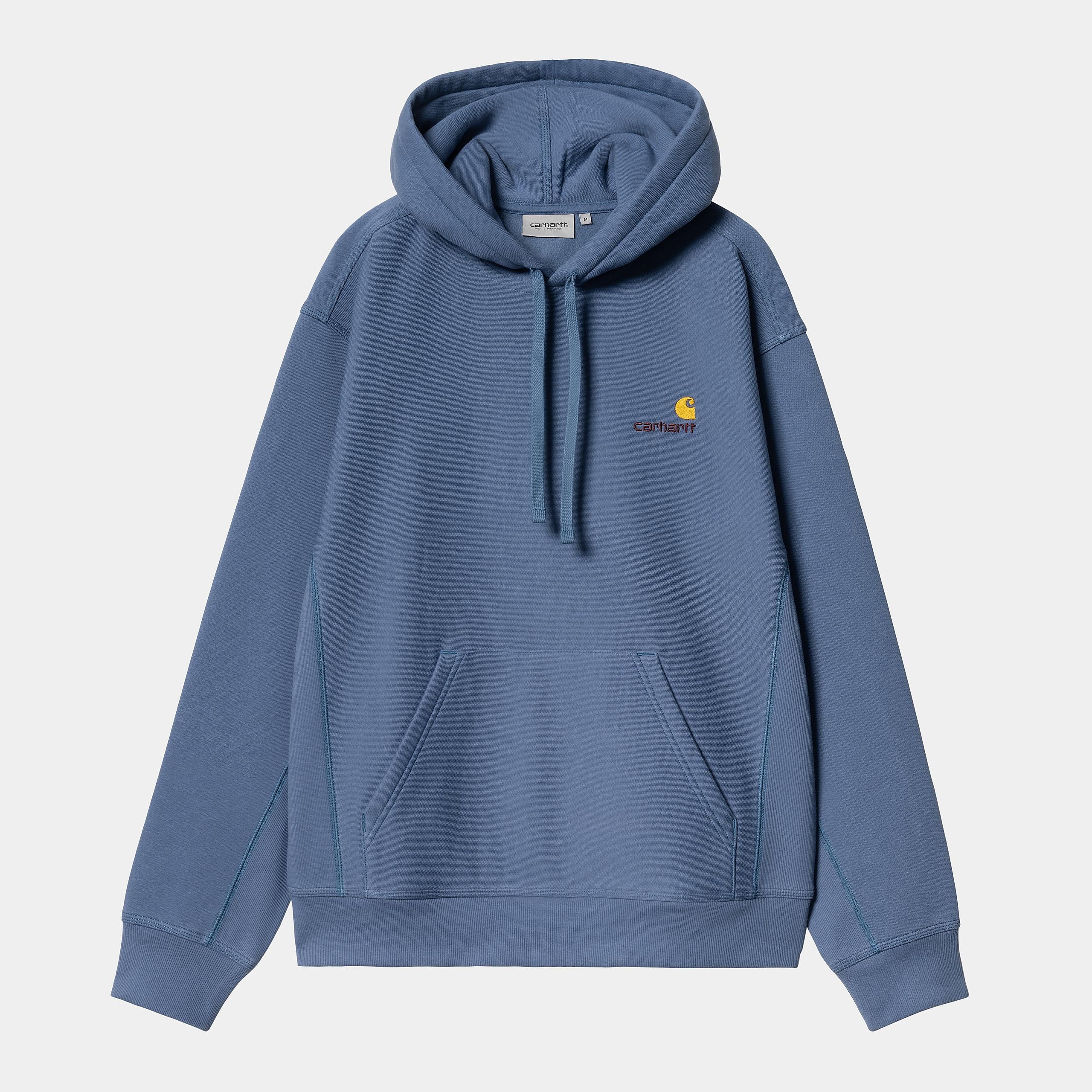 Sudadera Carhartt Wip American Script Hooded Blue Iris