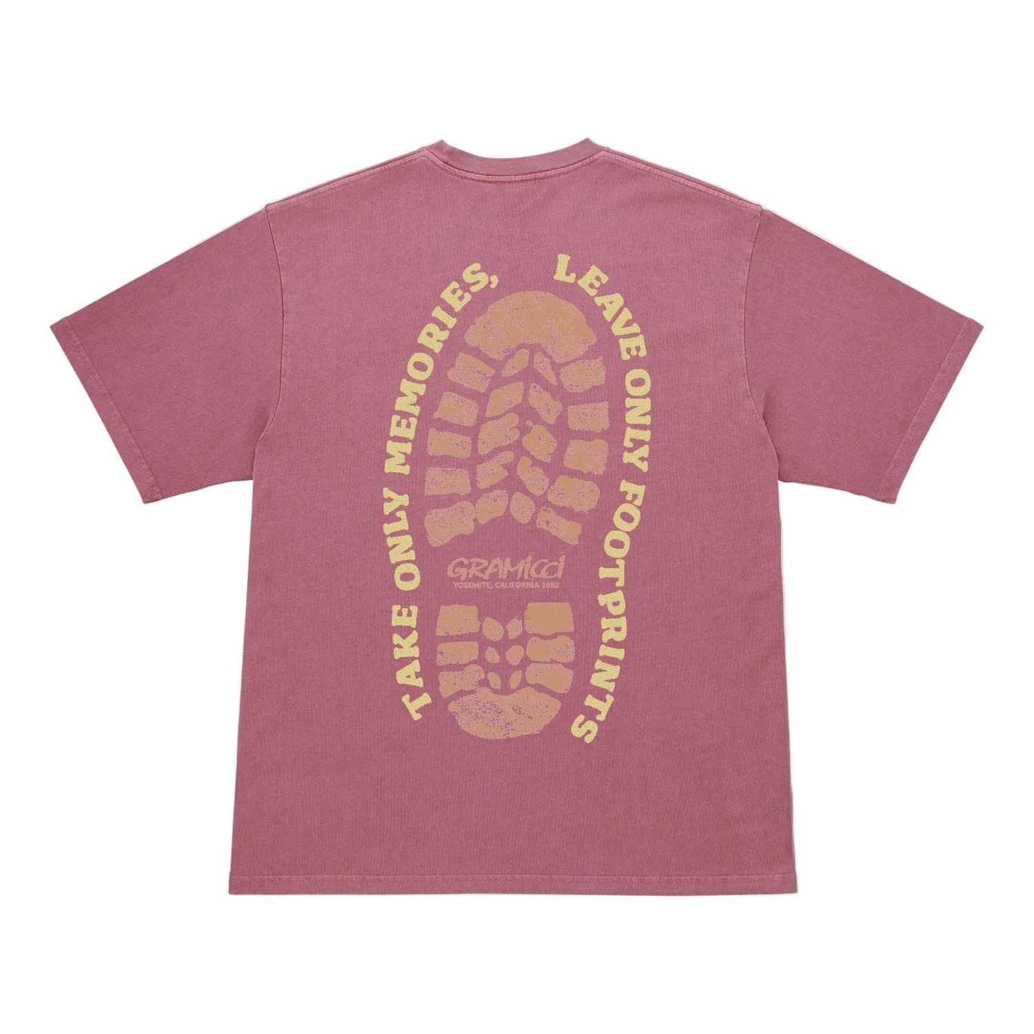 Camiseta Gramicci Footprints Pigment Dyed Red