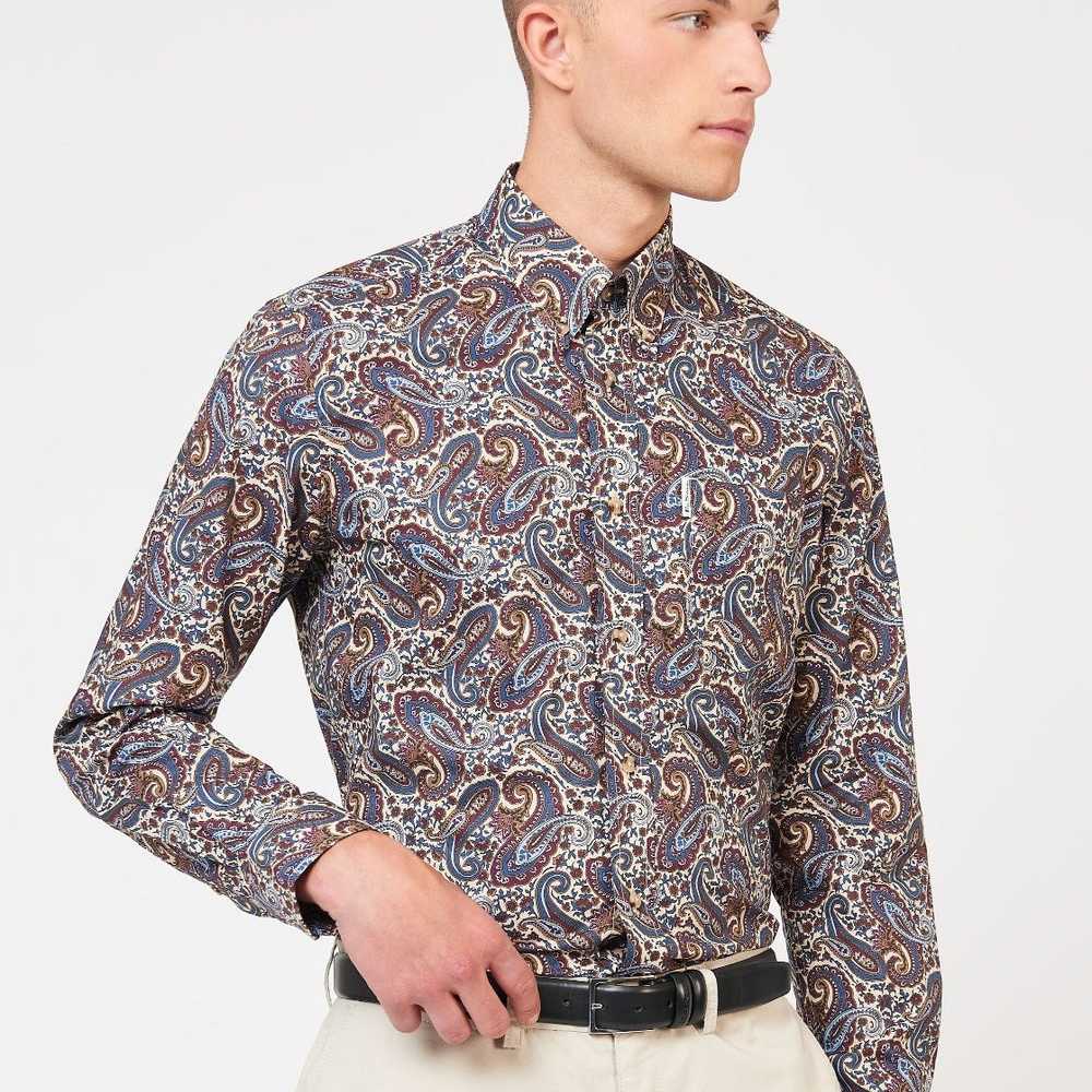 Camisa Ben Sherman Paisley Print Fog
