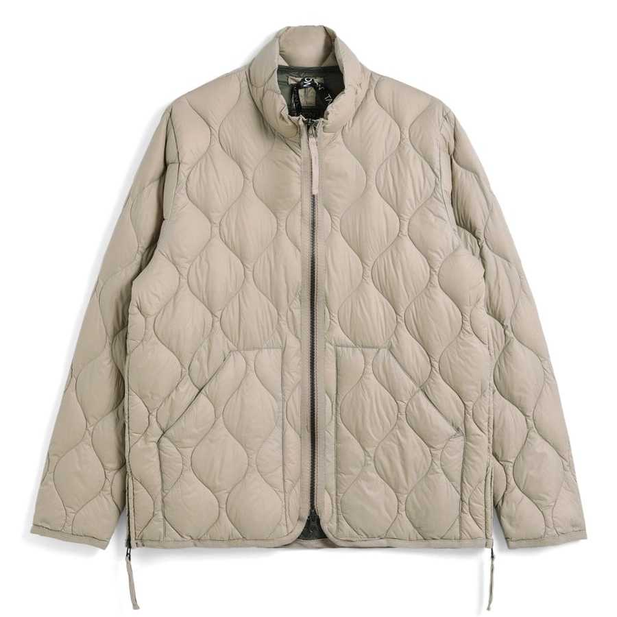 Cazadora Taion Military Hi Neck W-Zip Down G. Beige