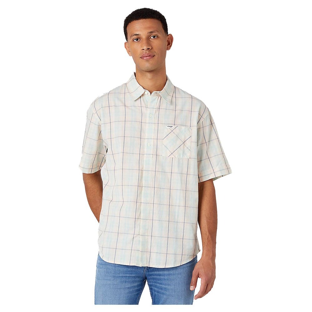 Camisa Wrangler SS Half Placket Pale Blush