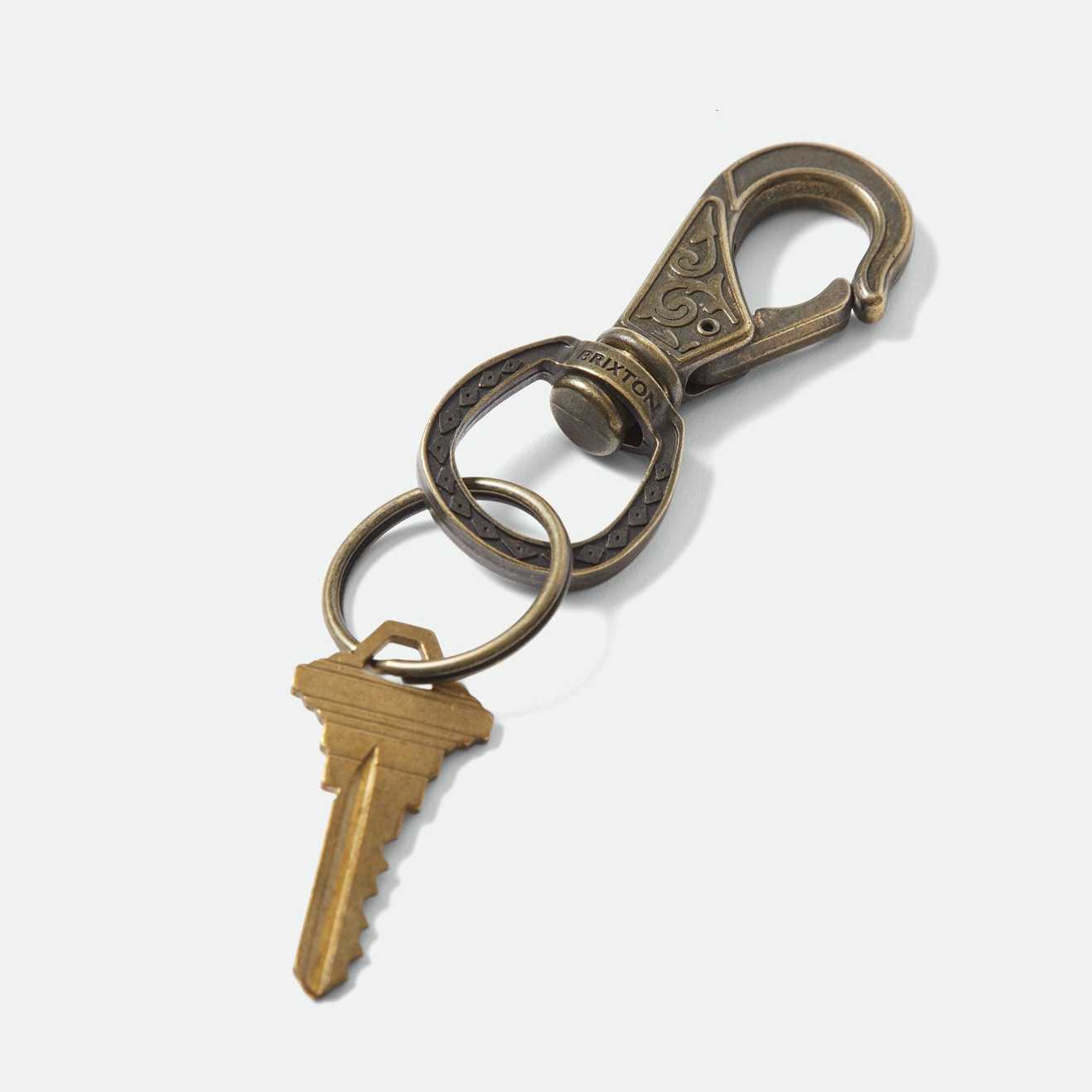 Llavero Brixton Scroll Keychan Antique Bronze