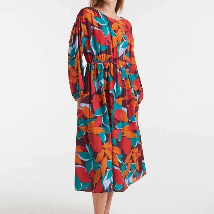Vestido Midi Compañía Fantástica Crepé Ligero Ponziana