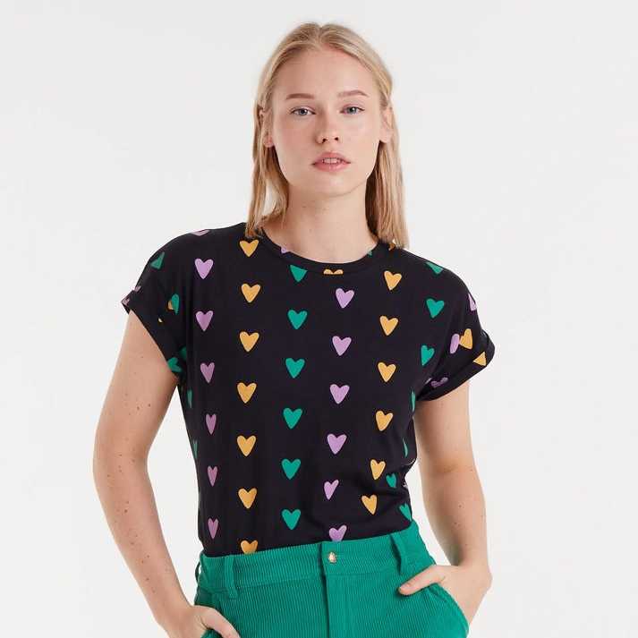 Camiseta Compañía Fantástica Cupido Lines Negra