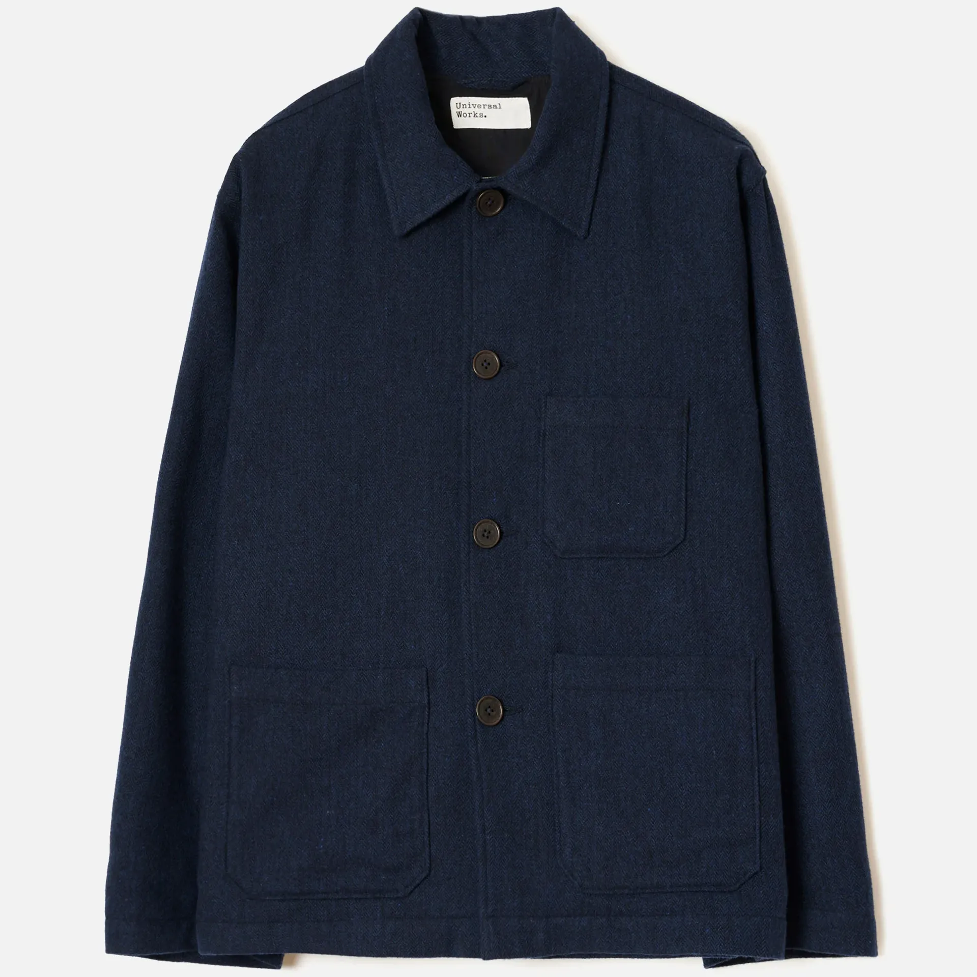 Chaqueta Universal Works Ives Jacket Wool Herringbone Navy