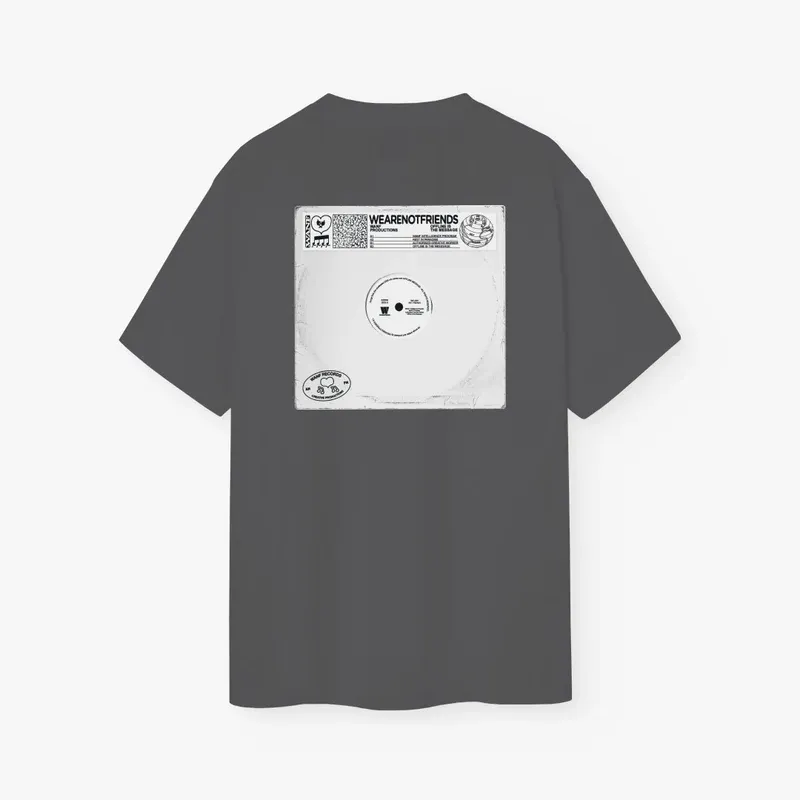 Camiseta WANF Friends Records T-Shirt Black Charcoal