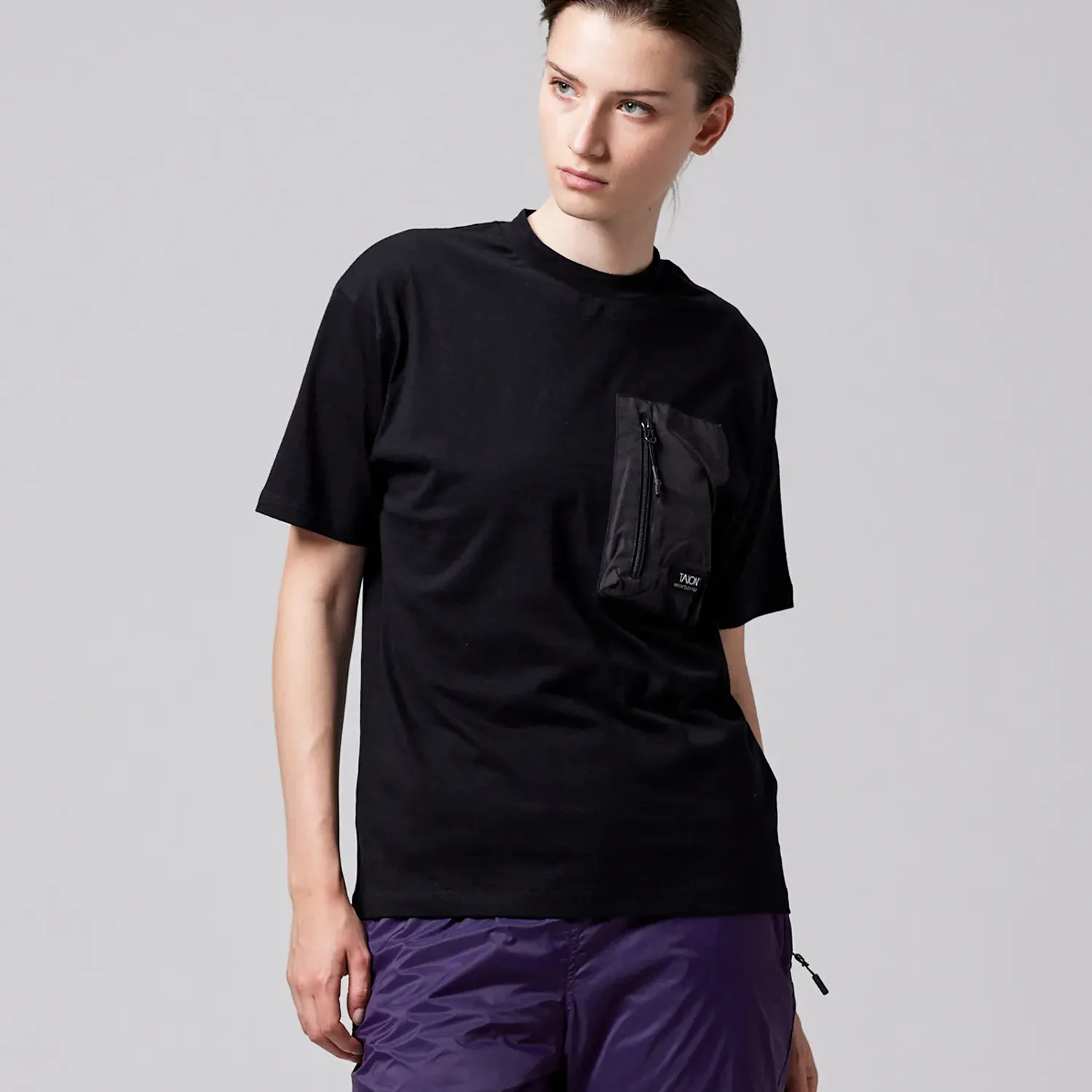 Camiseta Taion Mountain Storage Pocket Black