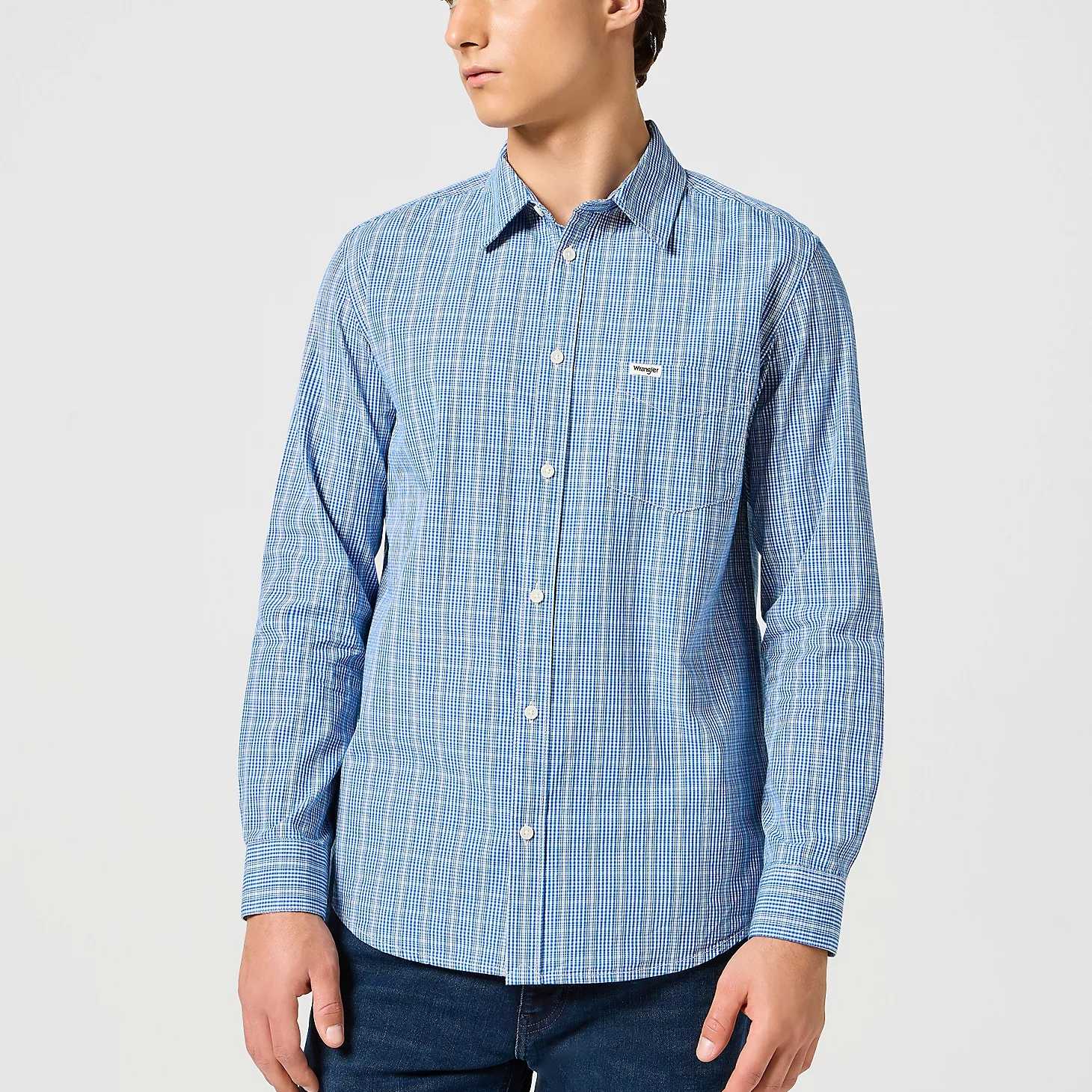 Camisa Wrangler 1PKT Shirt Blue