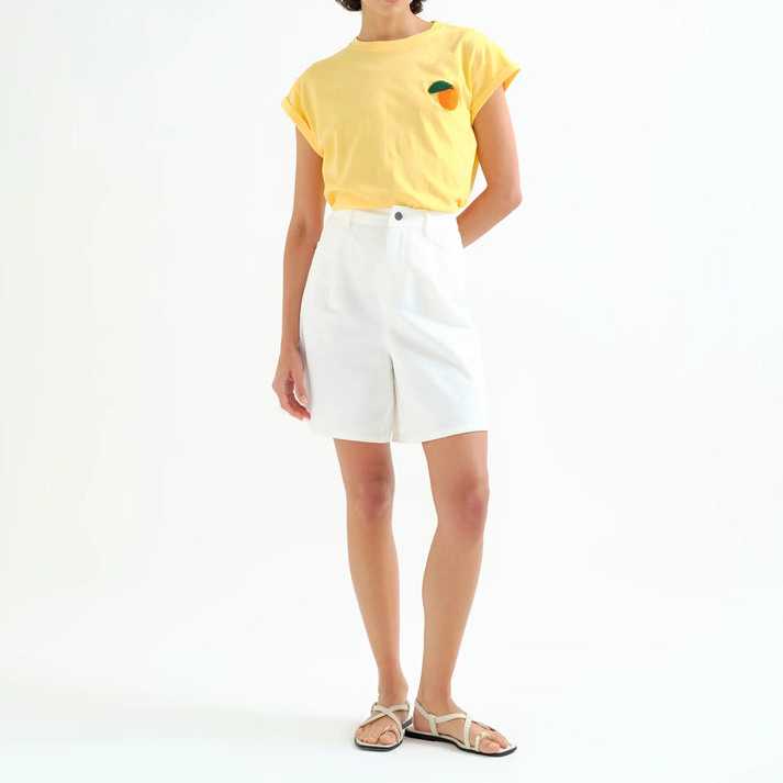 Bermuda Compañía Fantástica Shorts algodón blanco