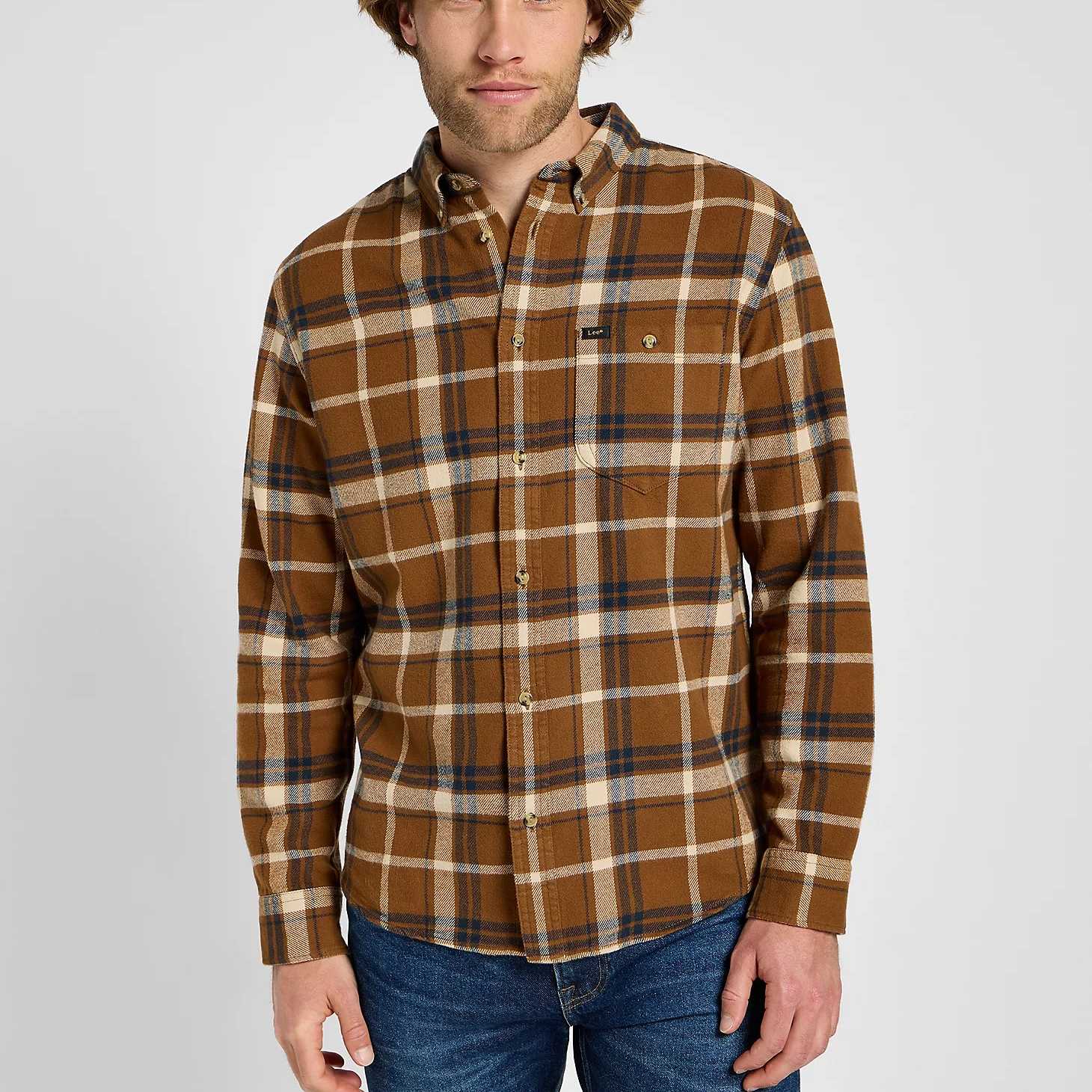 Camisa Lee Riveted Shirt Brown