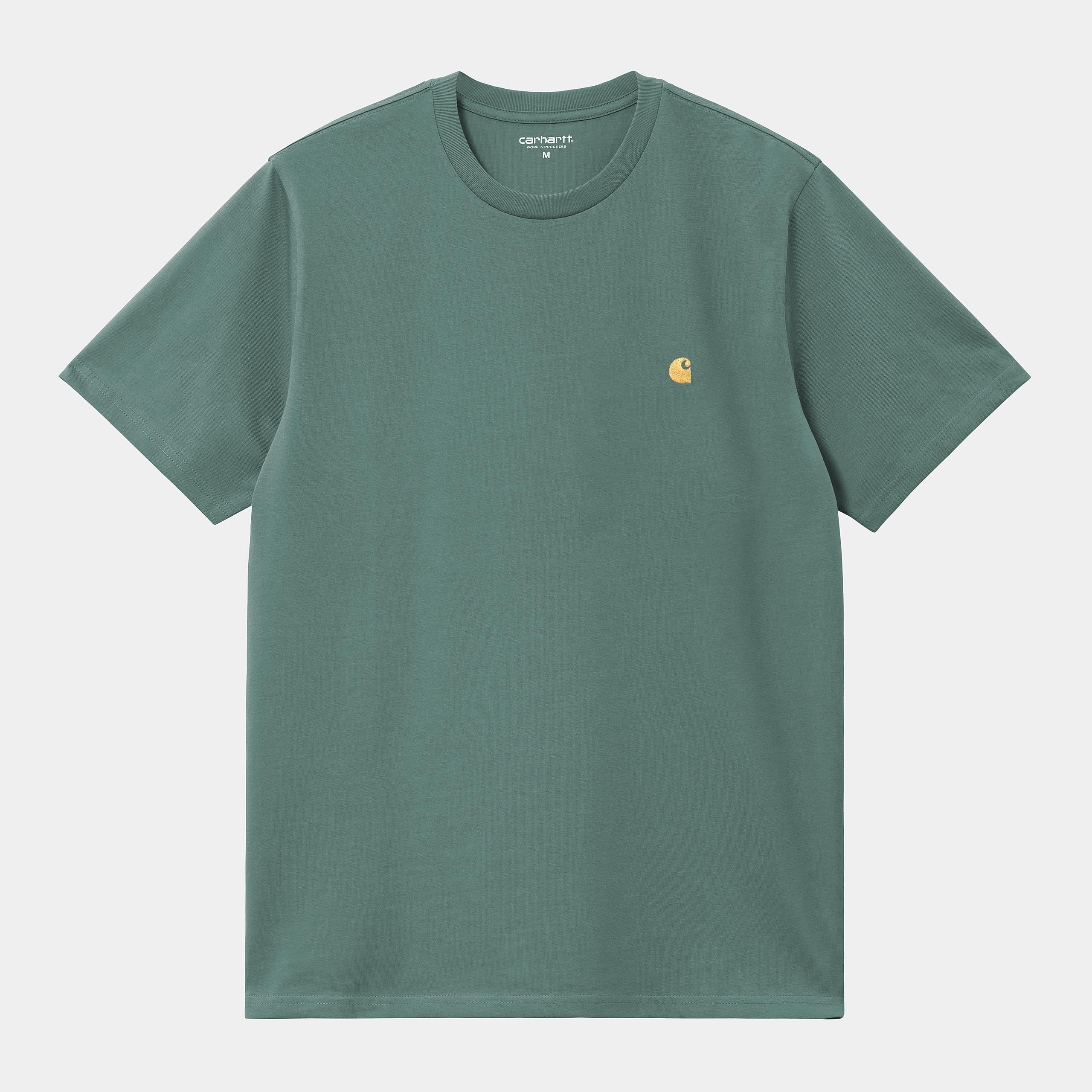 Camiseta Carhartt Wip S/S Chase Silver Pine