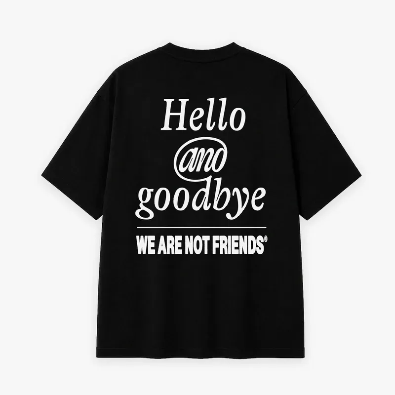 Camiseta WANF Hello & Goodbye Black Tee