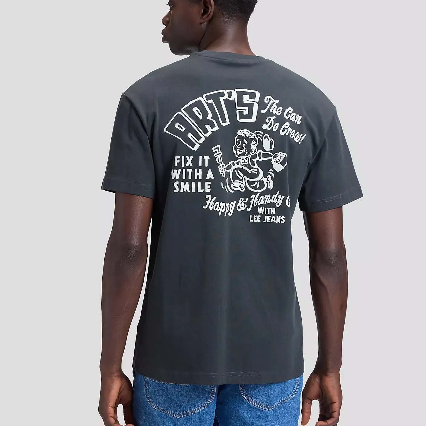 Camiseta Lee Workwear Crew Washed Black