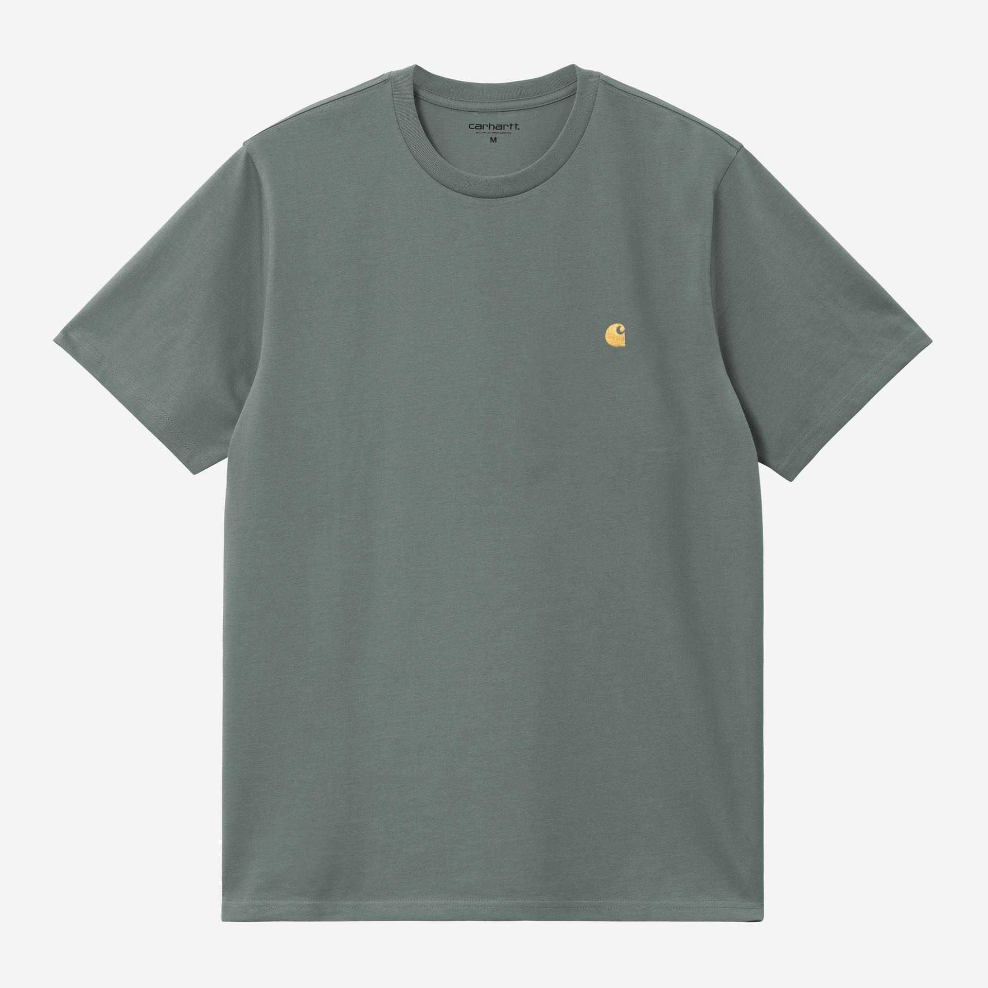 Camiseta Carhartt Wip Chase Velvet Green/Gold
