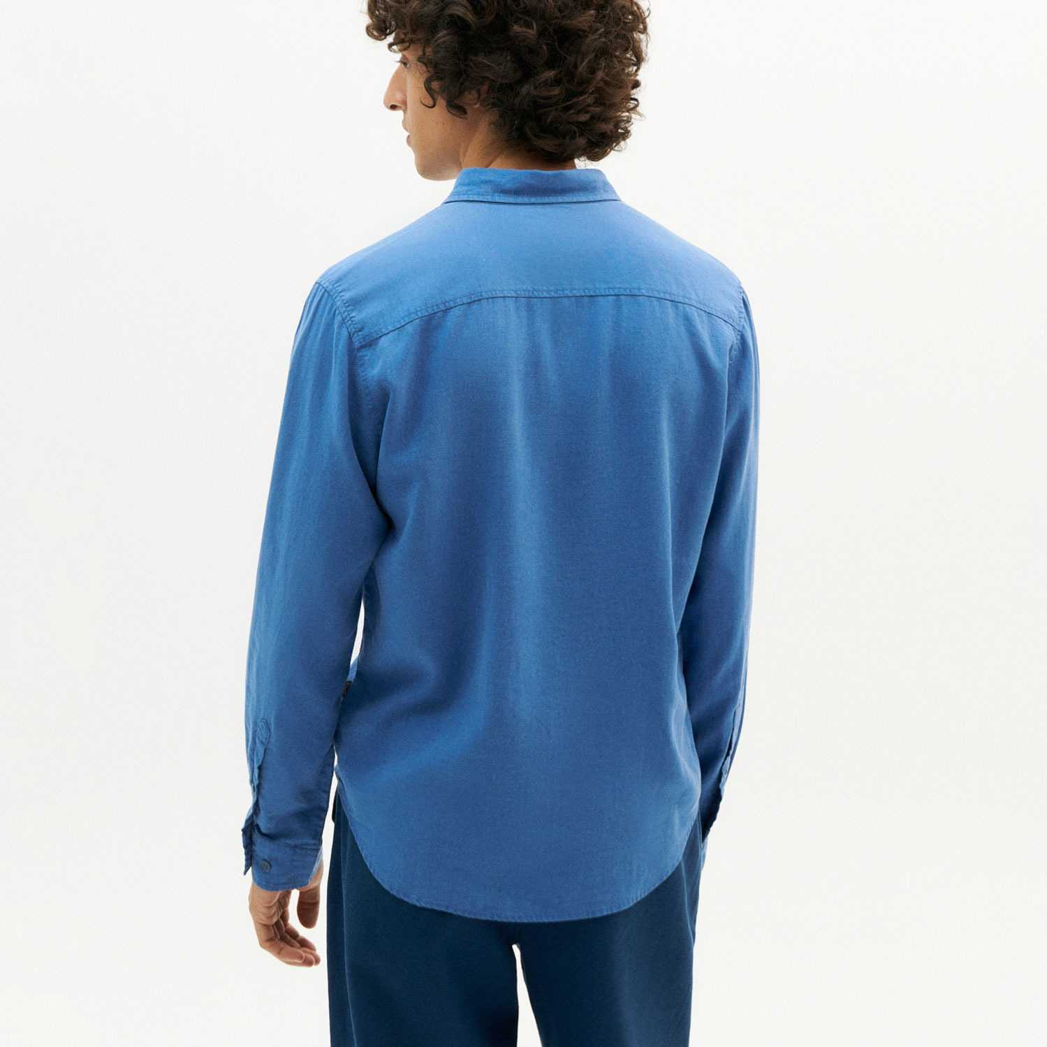 Camisa Thinking Mu Heritage Blue Hemp Ant Shirt