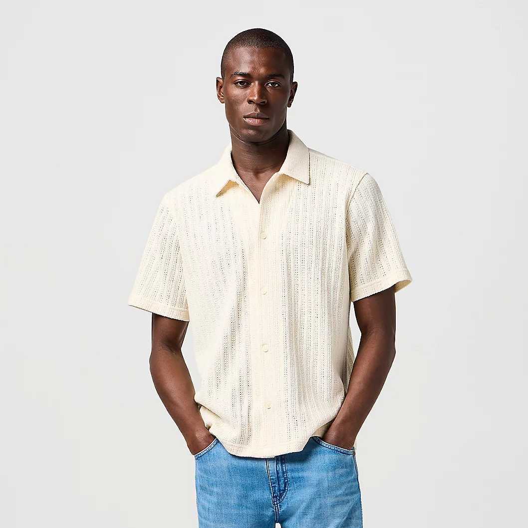 Camisa Wrangler Knit Shirt Natural
