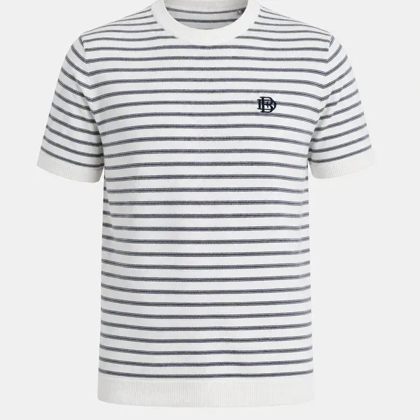Camiseta Manga Corta Bendorff Frangas Punto Textura Blanca