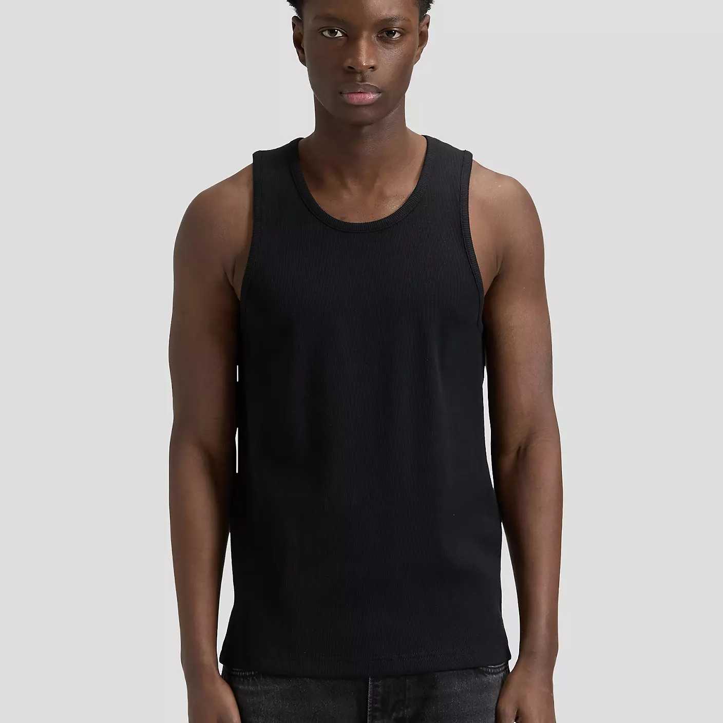Camiseta Lee Ribbed Tank Black
