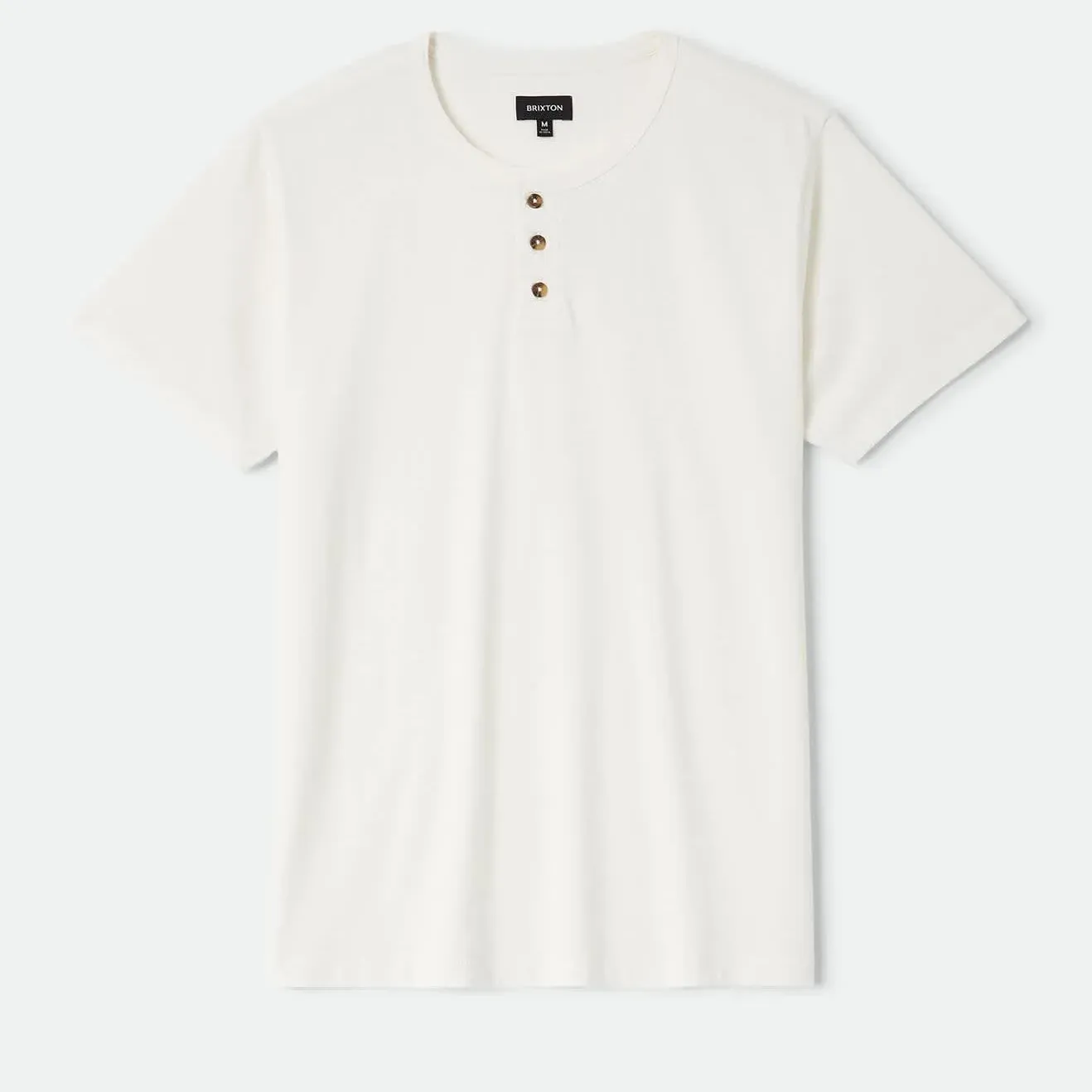 Camiseta Brixton Baseline Henley Off White Vintage Wash