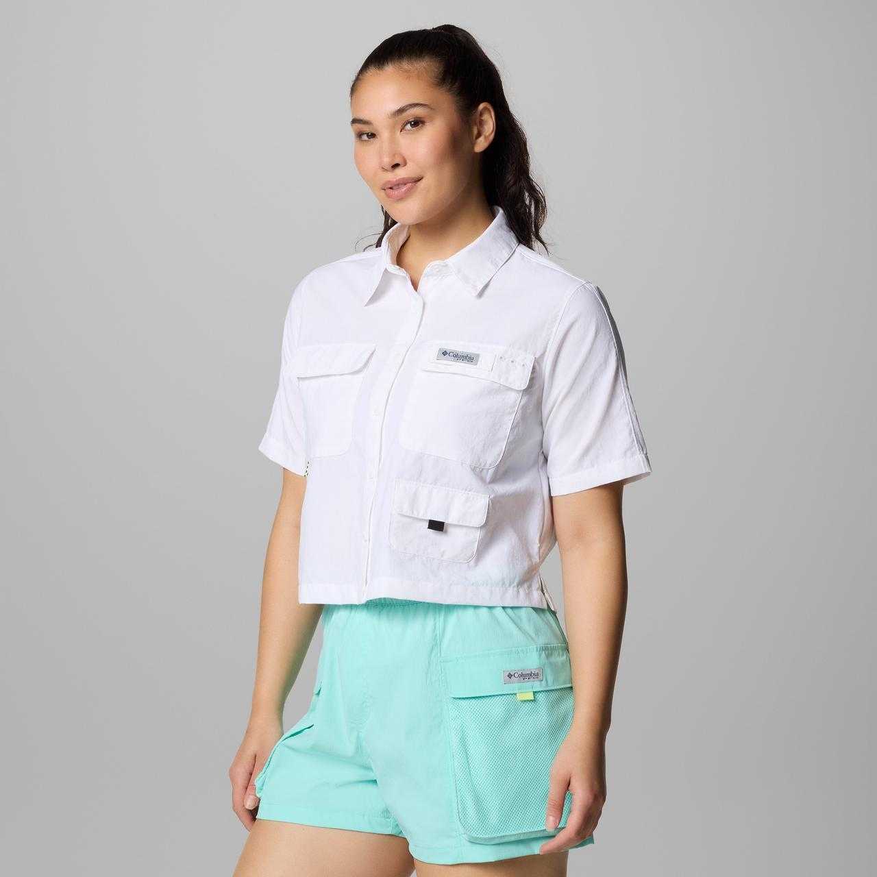 Camisa Columbia PFG Open Water SS White