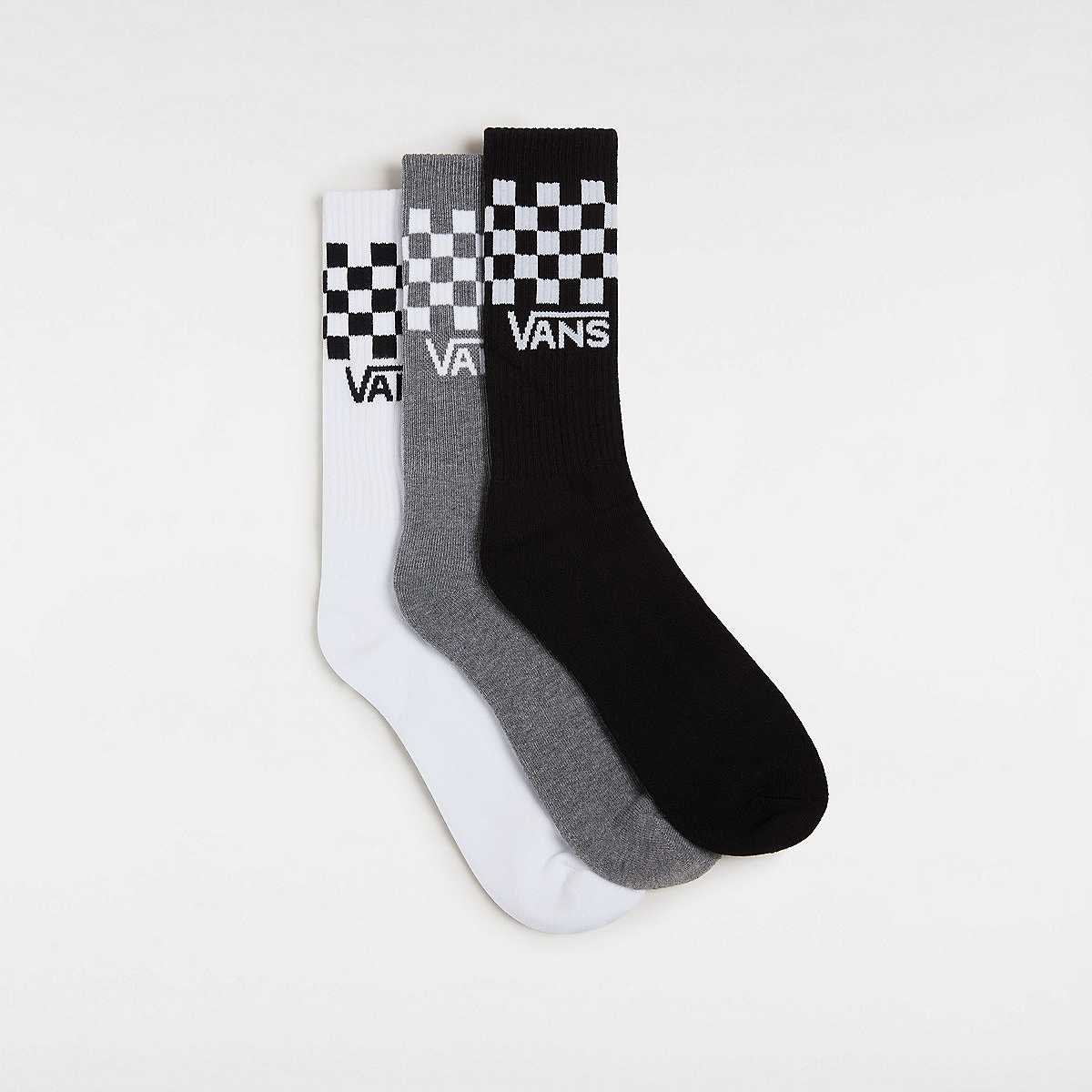 Calcetines Vans Classic Crew PK3 Black/White/Grey